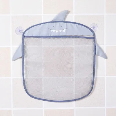 Cartoon Cute Multiple Storage Network Quick Drying Baby Bath Toy Storage Bag Bathroom Bath Bag with Suction Cup Hanging Bag