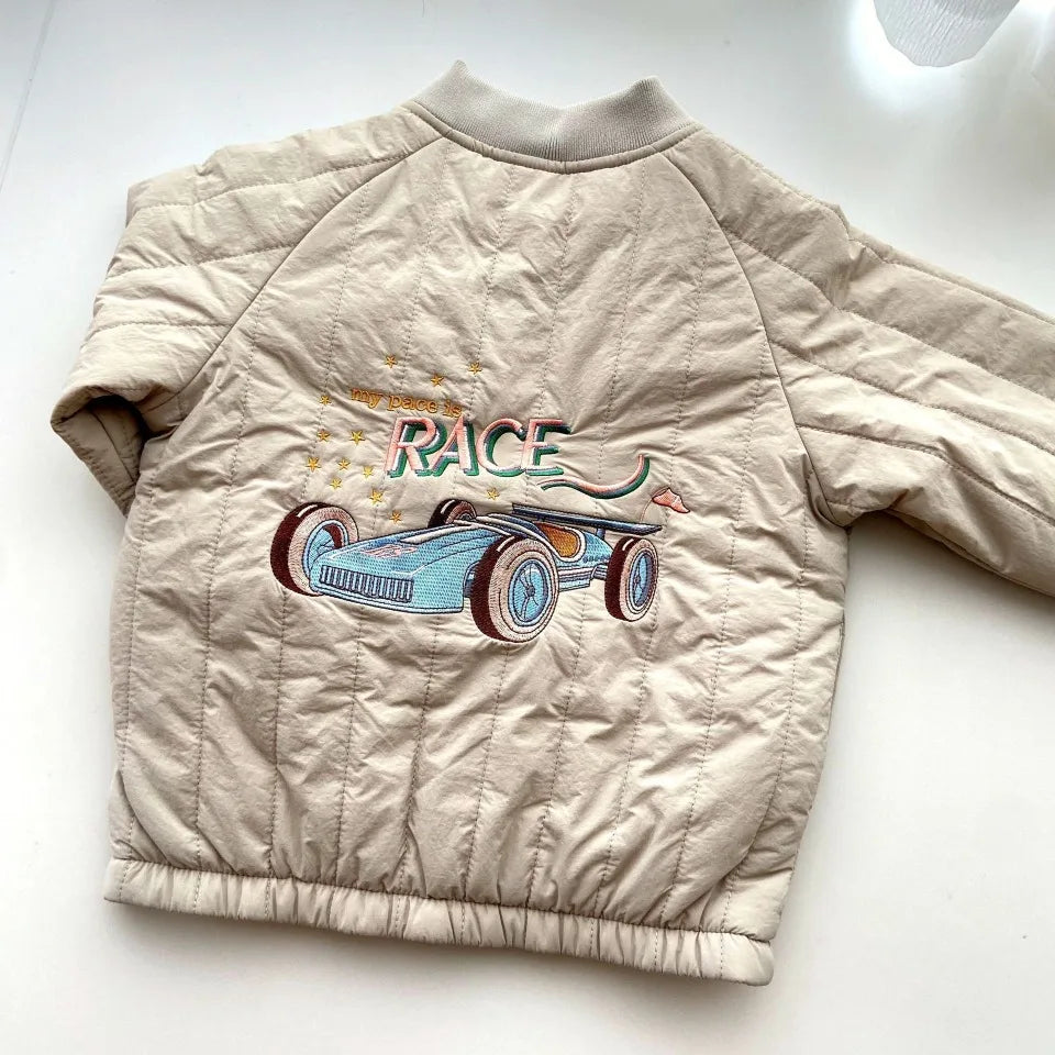 2025 KS Winter Baby Boys Cartoon Lambswool Jackets Kids Cotton Clothes Girls Jackets Outerwear Coats Boys Flight Suit Jackets