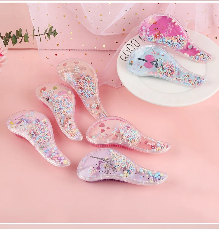 Children's Hair Smoothing Comb Anti-static Massage Hair Brush Tangle Detangle Shower Massage Hairbrush Comb Salon Hair Styl Tool