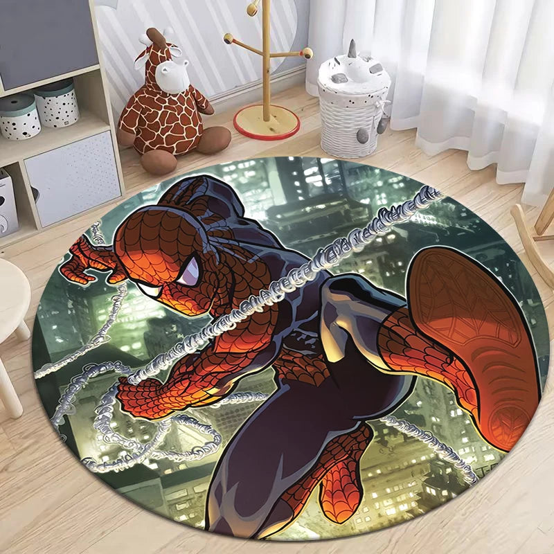 Spider Man,handsome,HD Printed Round Carpet.Bedroom,office,Balcony,Entry Door,Sofa,bed,Chair Non-slip Mat.Gift,Picnic,Camp,Rug