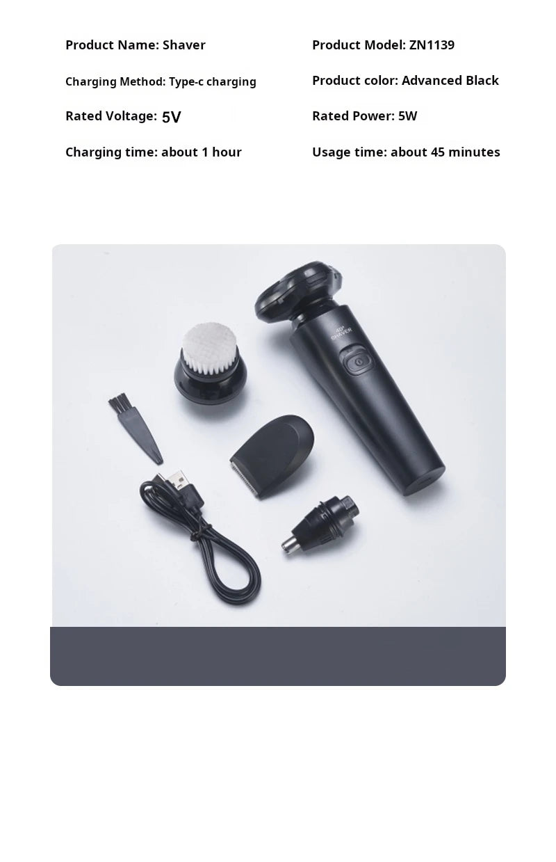 ZOZEN Electric Shaver Electric Razor Body Hair Clipper Cutting Shaving Machine for Men Women Beard Trimmer Washable Rechargeable