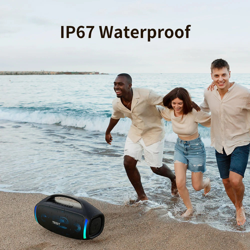 TRIBIT StormBox Blast 2 Bluetooth Speaker, 200W Power With Subwoofer Outdoor IP67 Party Speaker, 30H Playtime, LED, Mic Input