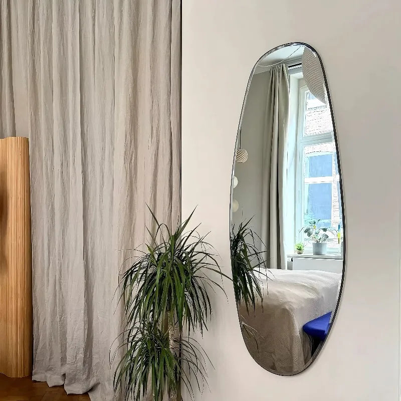 Long Mirror Vintage Floor Mirrors Accessories Store Entrance Hall Mirror for Handbag Paint for Table Decoration Items Live Miror