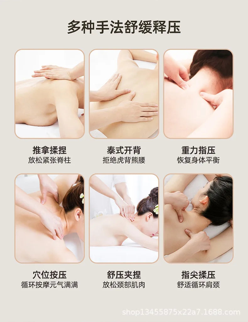 Full Body Hot Compress Massage Cushion Household Five-in-one Multi-part Massage Pad Intelligent Remote Control