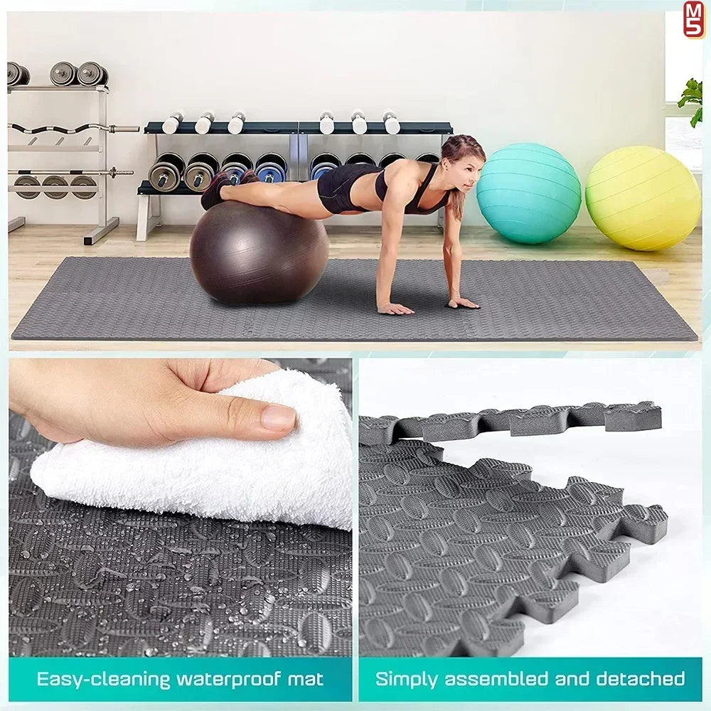 Massage Cushion EVA Foam Puzzle Exercise Mat for Home Gym, Interlocking Gym Floor Mats with Non-Slip Surface Acupressure Mat