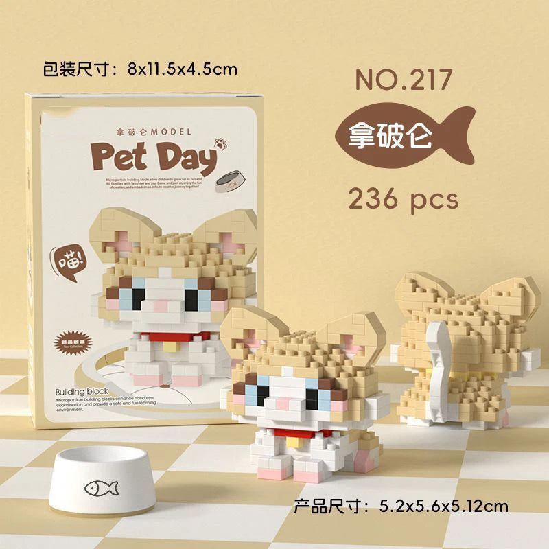 Animal Small Particle Dog Cat  Mini Building Blocks DIY Assembly Brick Sets Educational Toys for Kid 10 To 12 Year Birthday Gift