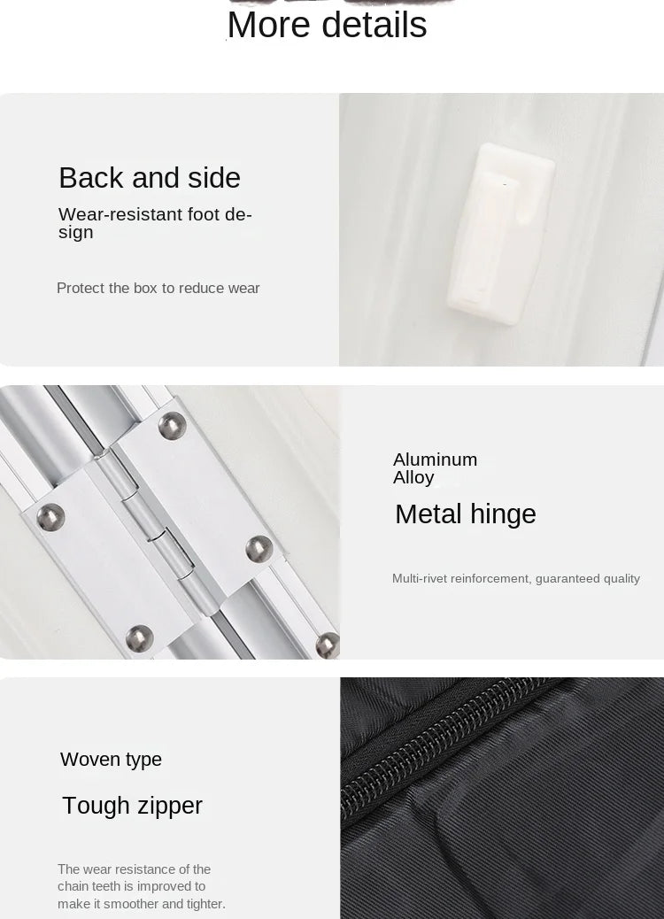 Large Capacity Travel Luggage Aluminum frame Suitcase Trolley Case 24/28/30 inch Travel Suitcase with Cup Holder Boarding Case