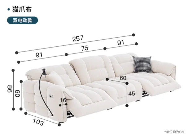 Italian Loveseat Electric Sofa Modern Luxury Designer Apartments Lazy Couch Recliner Sleeper Divano Soggiorno Furniture Home
