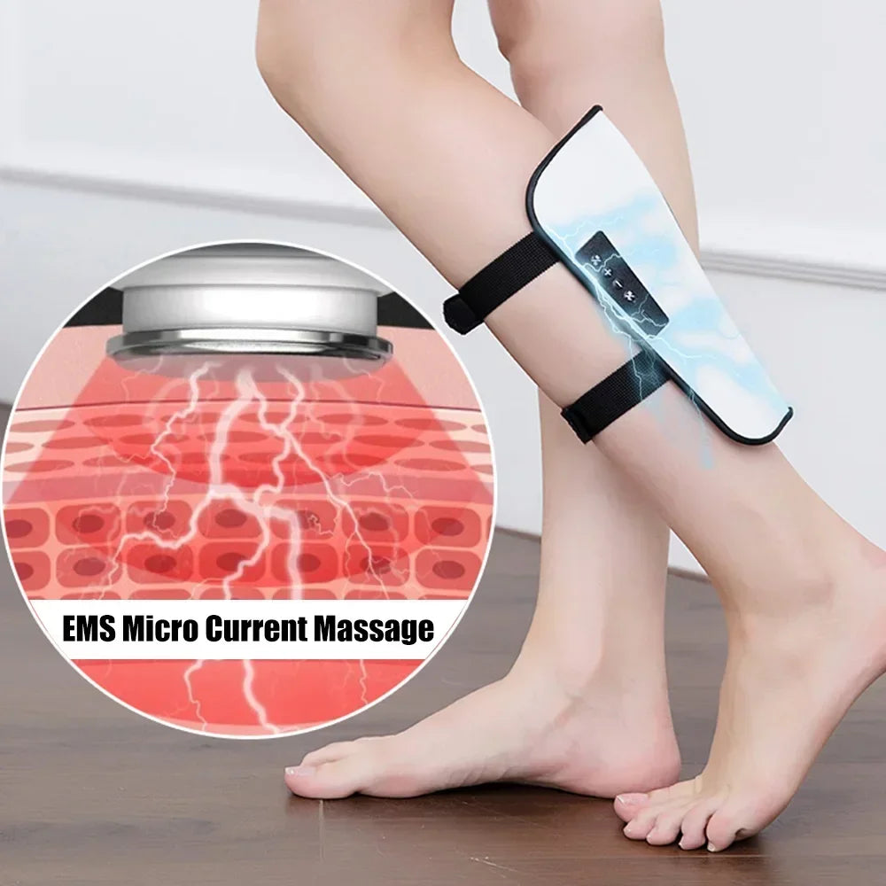 Electric Leg Adjustable Massager Warming Massage Machine Portable Ems Vibration Heating Slimming Calf Massager Usb Rechargeable