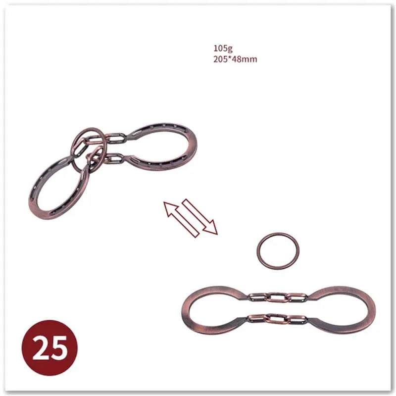 Classic IQ Metal Brain Magic Baffling Puzzles Game Toys for Children Adults Funny Gifts