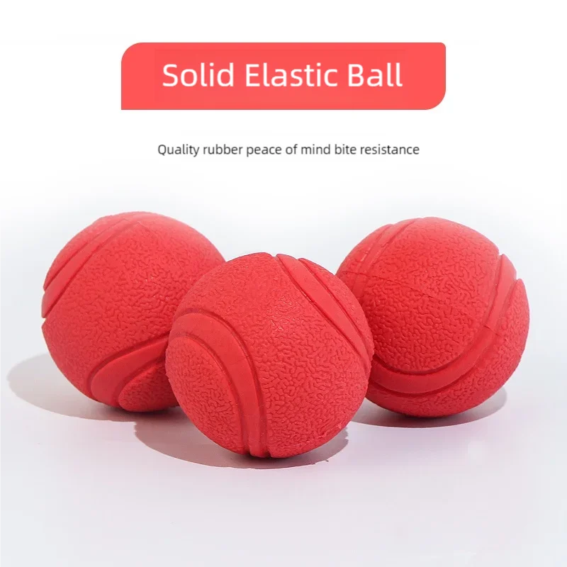 Pet Dog Toys Dog Ball Dog Bouncy Rubber Solid Ball Resistance to Dog Chew Toys Outdoor Throwing and Recovery Training for Dogs