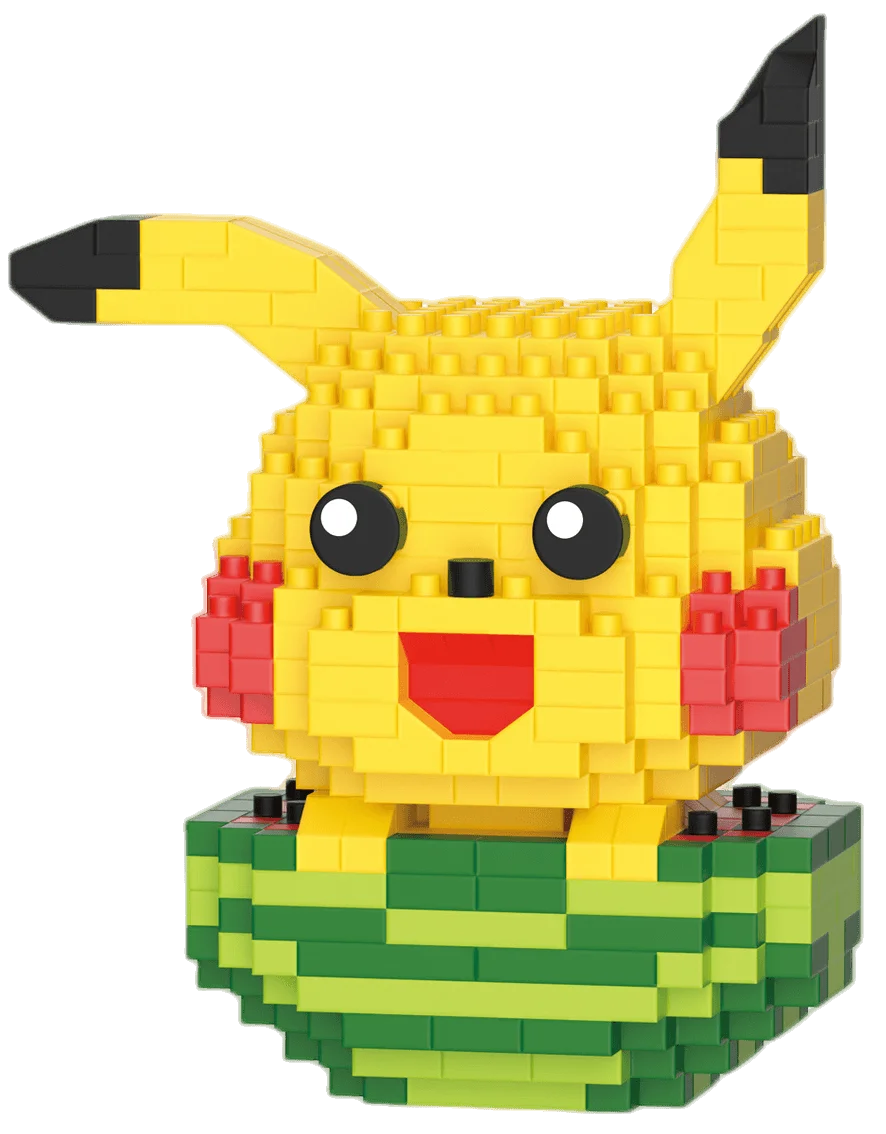 DIY Pokemon Blocks Small Cartoon Mini Building Block Pikachu Charizard Eevee Mewtwo Anime Assemble Action Model Dolls Toys