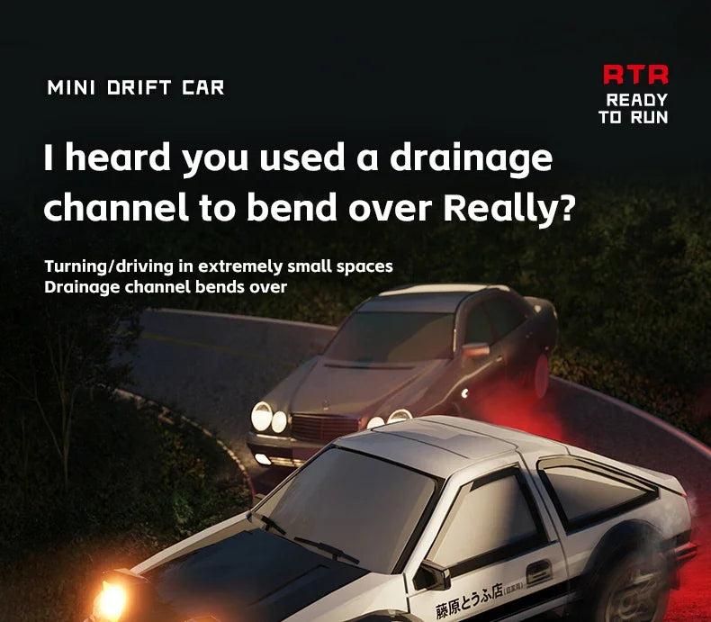 RC Drift Car 1/64 AE86 Mini Desktop Remote Control 2.4G 4WD Off-road Drifting Racing Vehicle Electric Toy Boys Cars