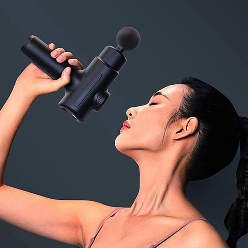 Electric Massage Gun Deep Tissue Facial Massgaer 8 Heads Arms Back Leg Muscle Relaxing For Body Back Arm Sport Fitness