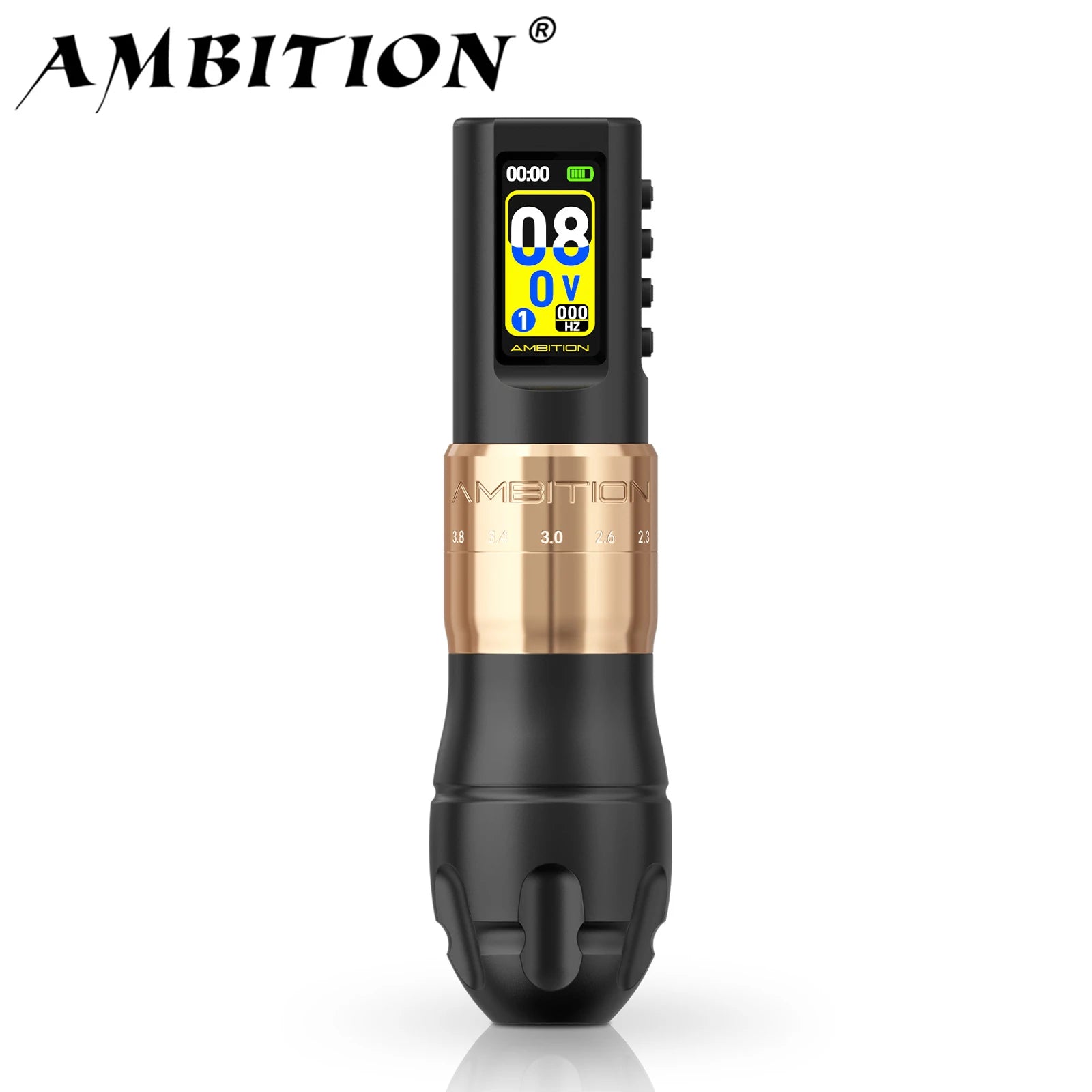 Ambition C3 Coreless Motor Body Makeup Professional Wireless Tattoo Machine Pen 7 Adjustable Stroke 2.0-4.2mm For Tattoo Artists
