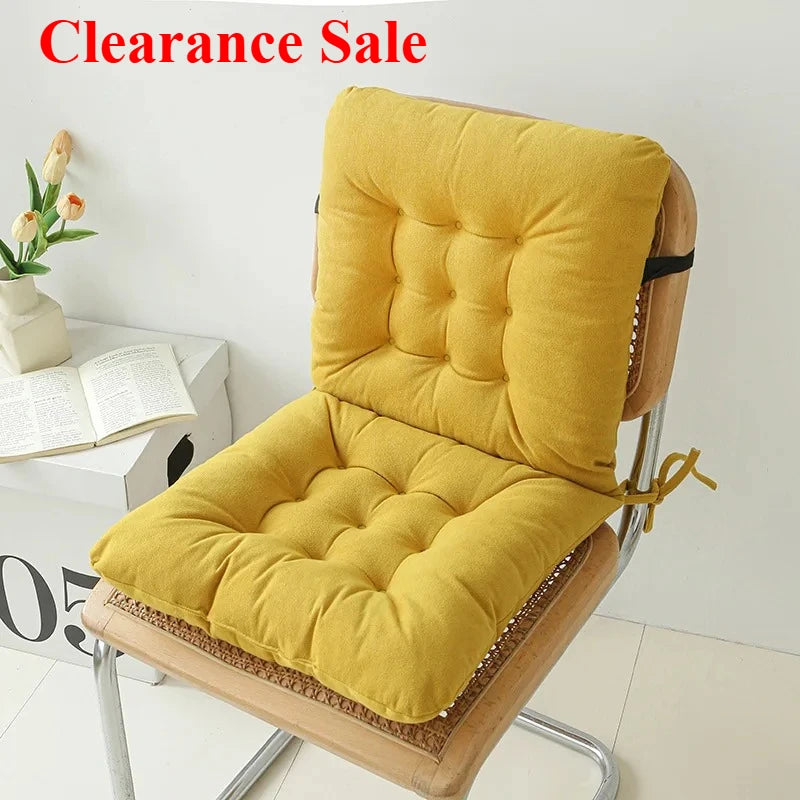 2025 new chenille one-piece chair cushion solid color sedentary bay window backrest cushion office chair cushion