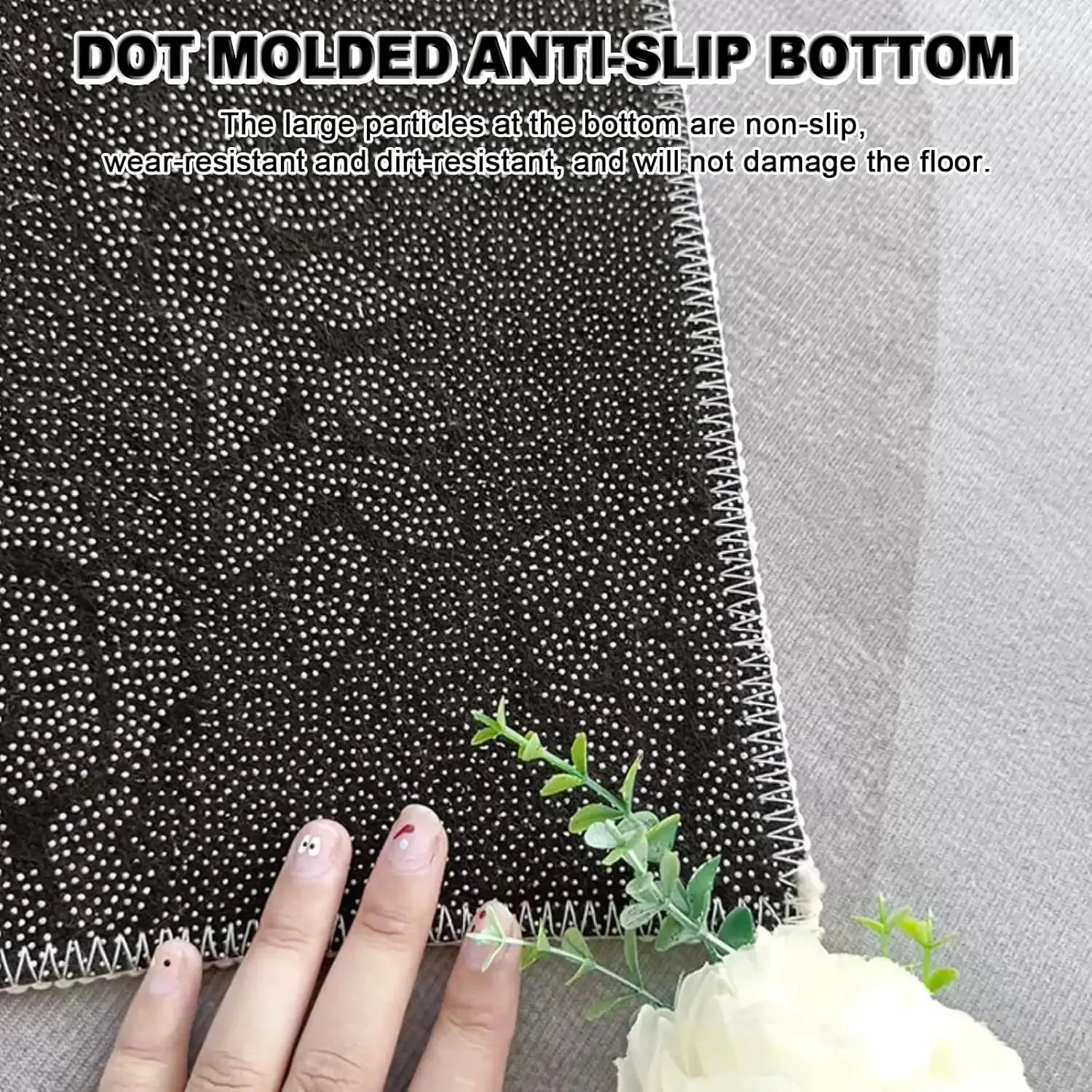 Premium Round  Computer Desk, Anti-Slip Floor Protector with High-End Look, Home & Office Decor