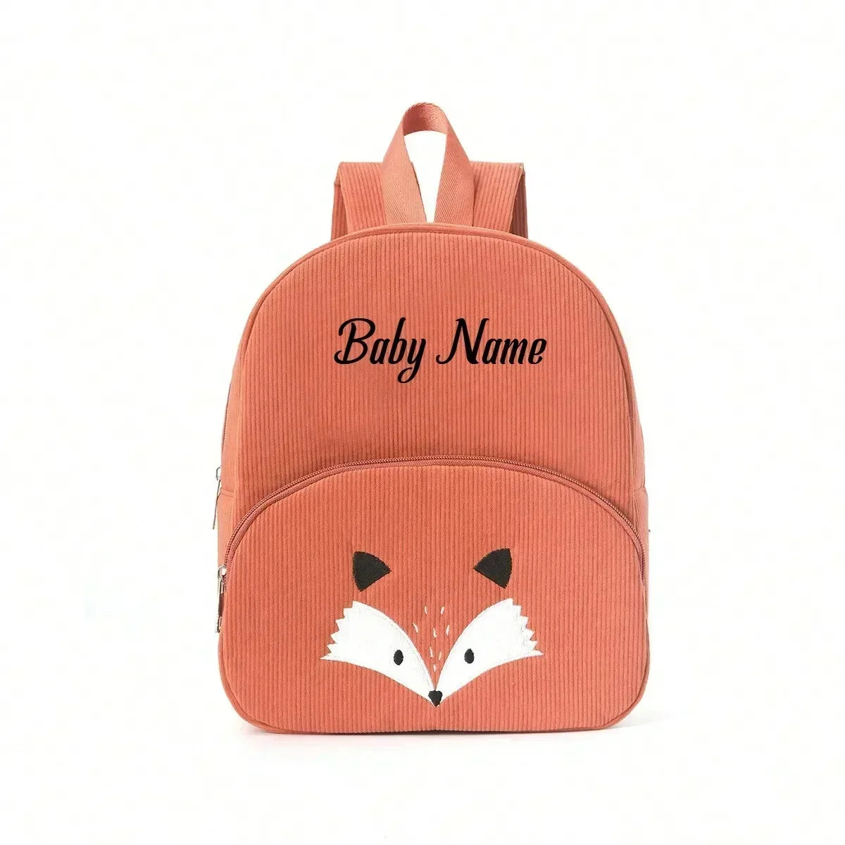 Personalized corduroy Backpack custom name embridery kindergarten schoolbags for children girls boys solid baby cute bags bear