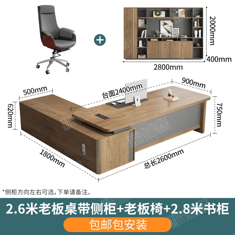 Boss Simple Furniture Computer Office Table Chair Combination Workshop Seating Desk Crafting Desk With Storage Design Furniture
