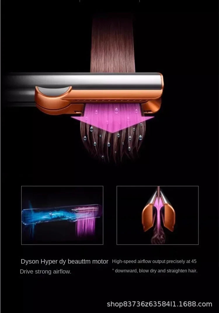 New Dry and Wet Flat Comb Portable Curling Iron Hair Salon Negative Ion Curling Iron Hair Dryer Straight Clip  Cepillo Rizos 다이슨