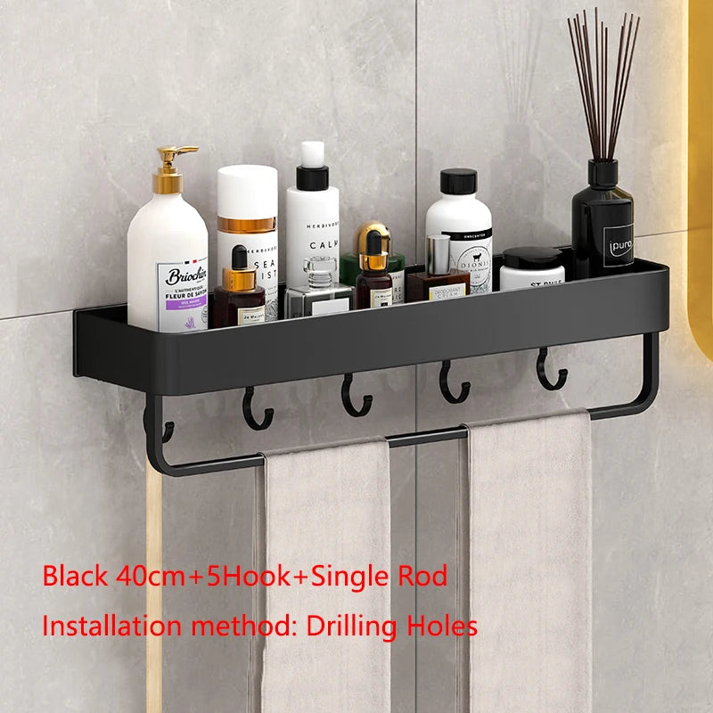 Bathroom Shower Shelf Shower Caddy Wall Floating Shelf Bathroom Toilet Shelf Kitchen Cabinet Storage Shelves Rack Organizers