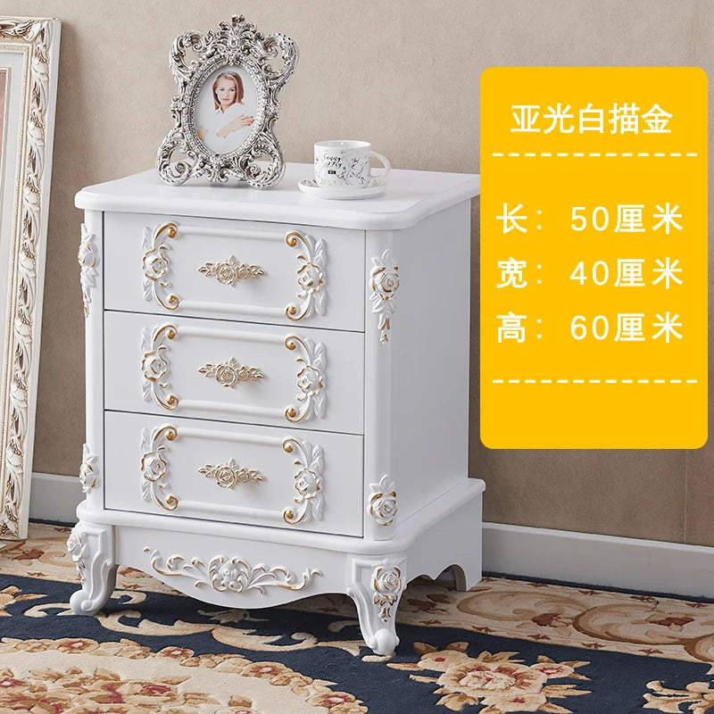 White Luxury Nightstand Mobile Bedroom Cabinets Nordic Bedside Table Librero Storage Drawers Mesitas De Noche Trendy Furniture