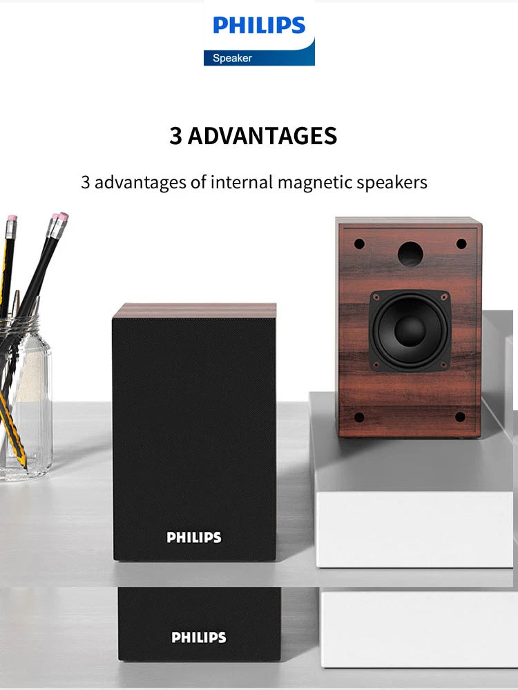 Philips SPA20 Bluetooth Speakers Outdoor Loudspeaker Music Player HiFi Stereo Sound Subwoofer for Computer Desktop Mobile Phone