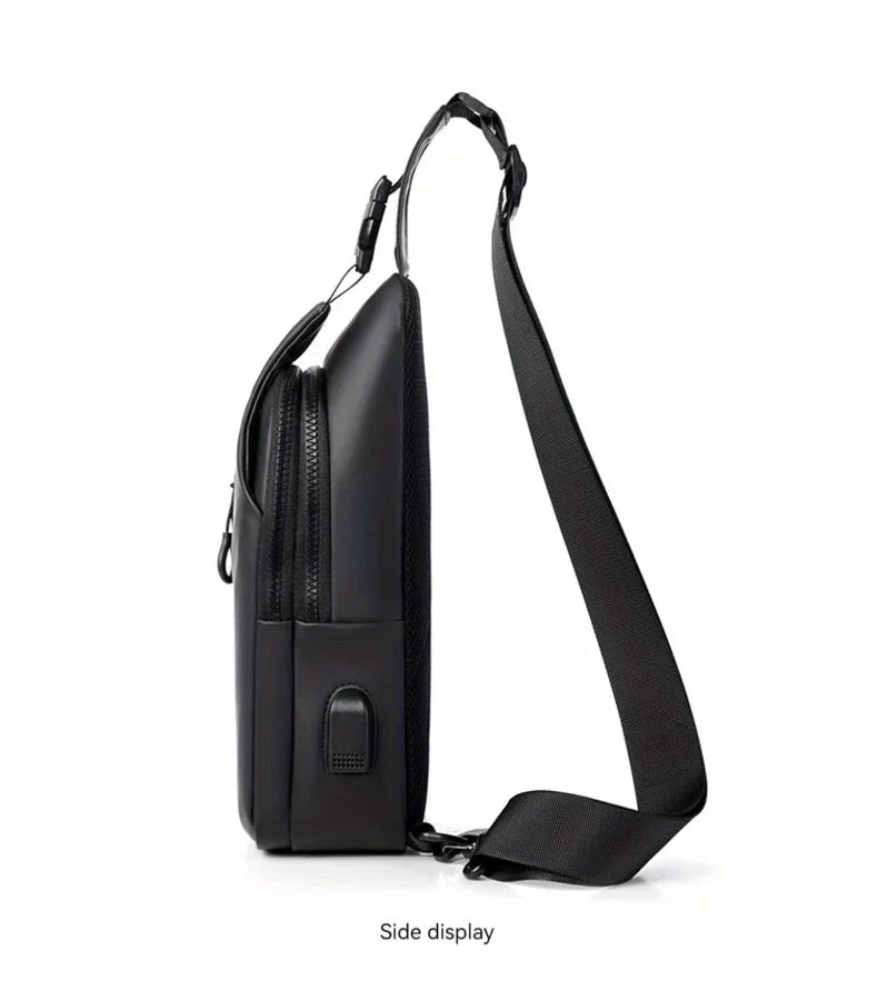 Crossbody Bag Fashionable Large Capacity Waterproof Lightweight Leisure Soft Comfortable Men Single Shoulder Bags