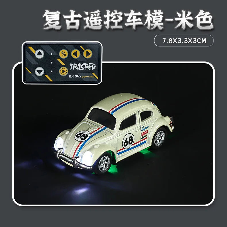2025 New Wireless Mini Beetle Alloy Remote Control Car Small Mobile Phone Remote Control Model Car Toy Children'S Holiday Gift