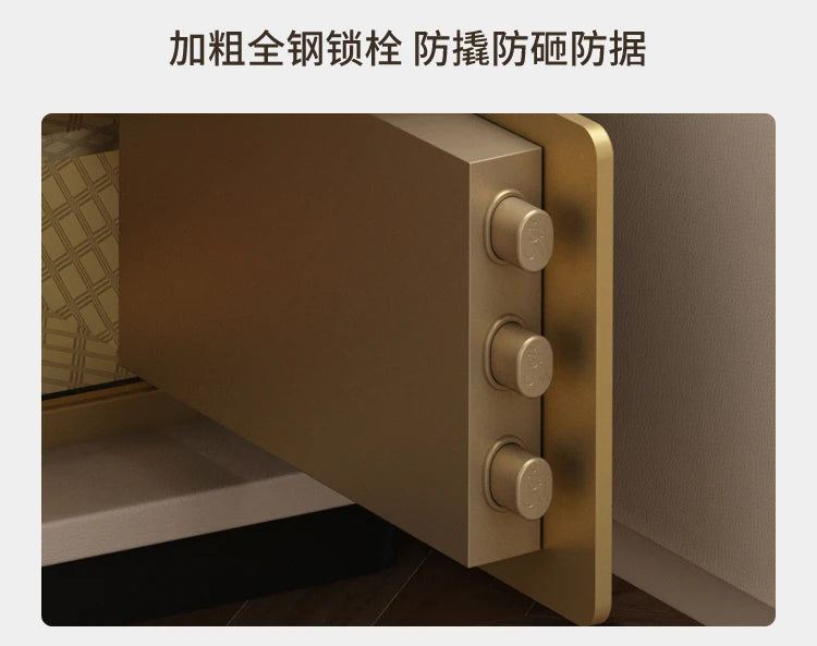 Safe Luxury Bedside Table With Lock Secret Compartment Glamour Metal Nightstands Designer Multifunctional Criado Mudo Furnitures