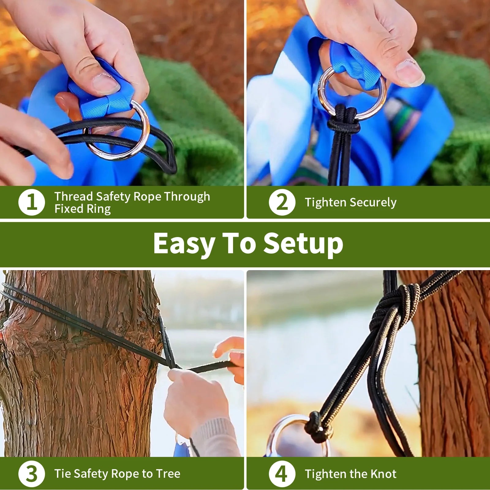 Hickened Rope Hammock Garden Outdoor Mesh Hammock Portable Simple Hammock Hanging Bed Double Outdoor Hammock with Bag