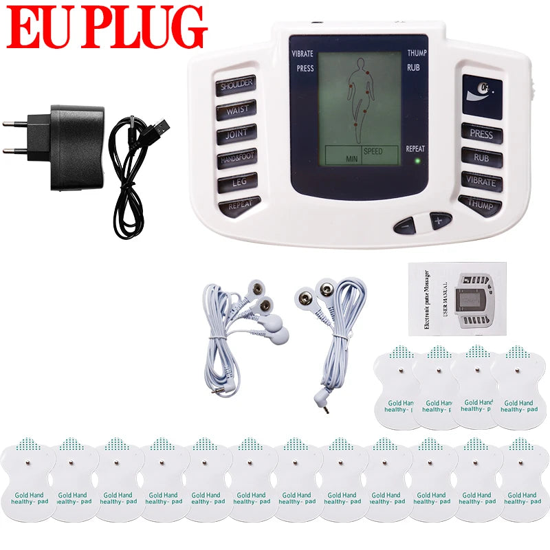 Electrical EMS Tens Massage 10 Level 16 Pads Pulse Acupuncture Muscle Stimulator Physiotherapy Machine Body Relax Health Care