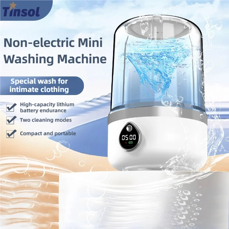 Cordless 1.5L Mini Washer 3600mAh Dual Speed Adjustable for Traveling Socks Underwear Portable Clothes Washing Cups