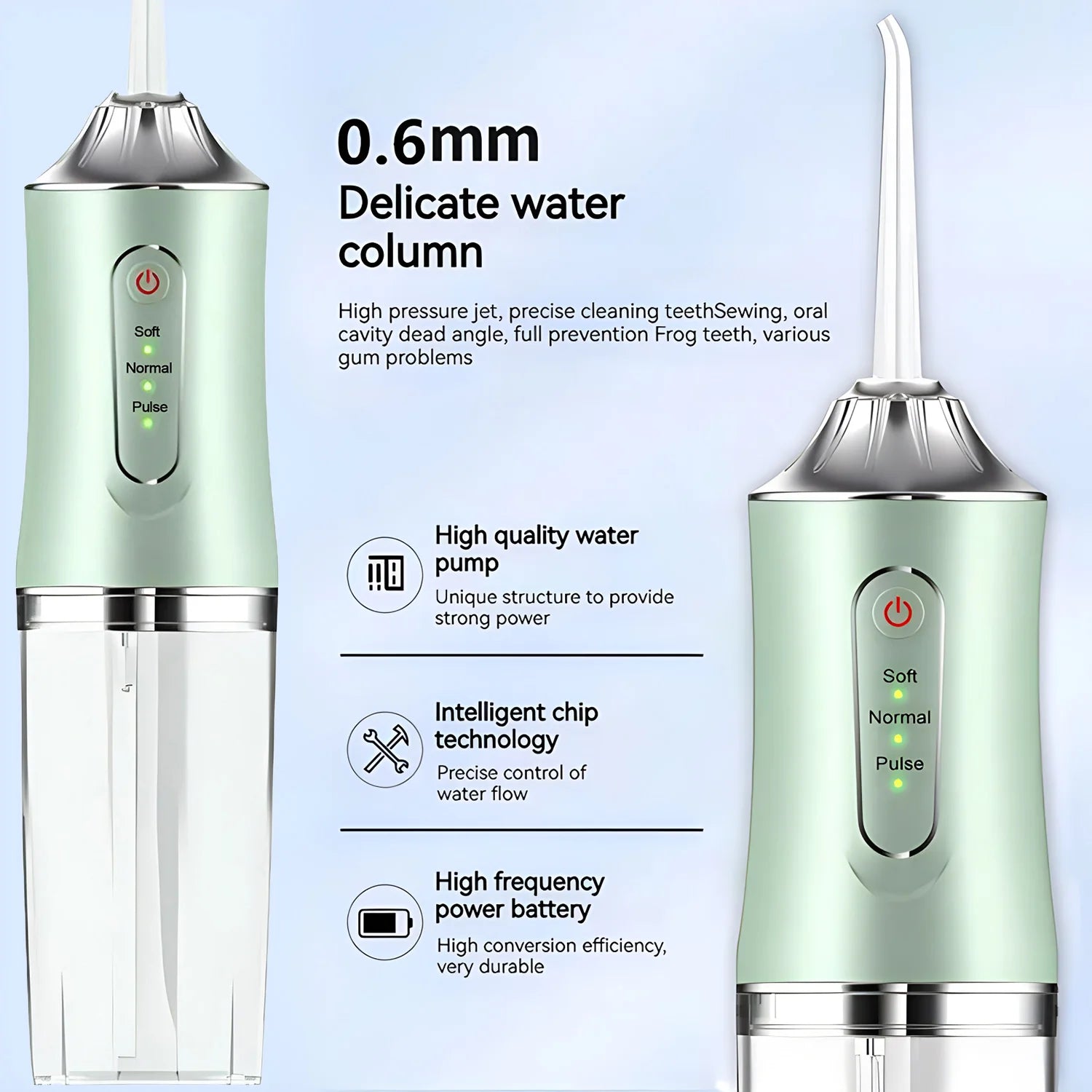 Smart Electric Dental Water Flosser Oral Irrigator Portable Dental Bed Sprinkler Jet Toothpick Mouth Washing Machine