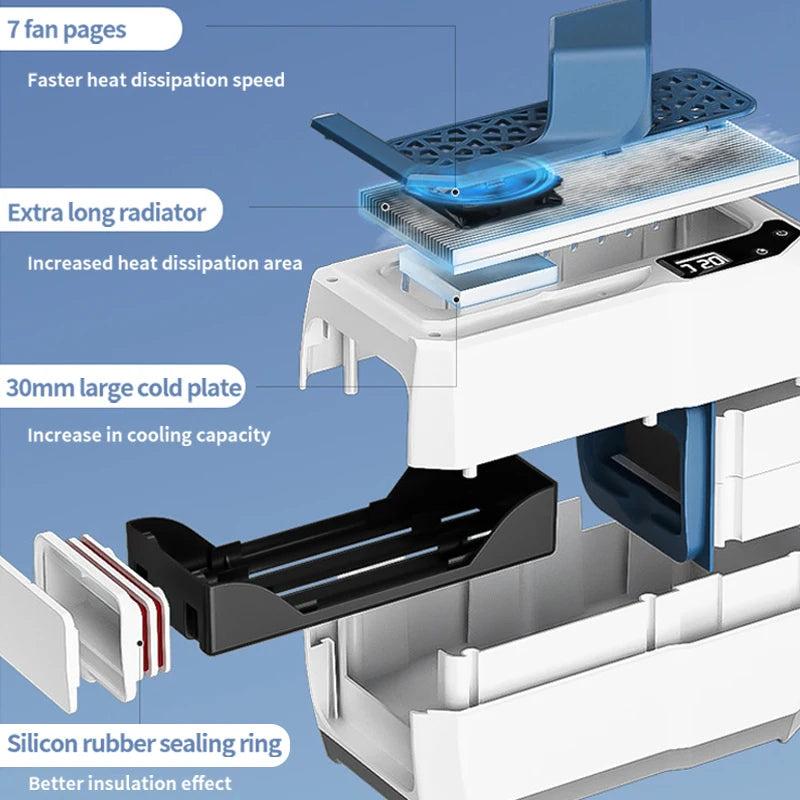 7800mAh High Quality Rechargeable Insulin Cooler Mini Fridge Portable Medical Refrigerator 5-8°C with Crossbody Bag for Travel