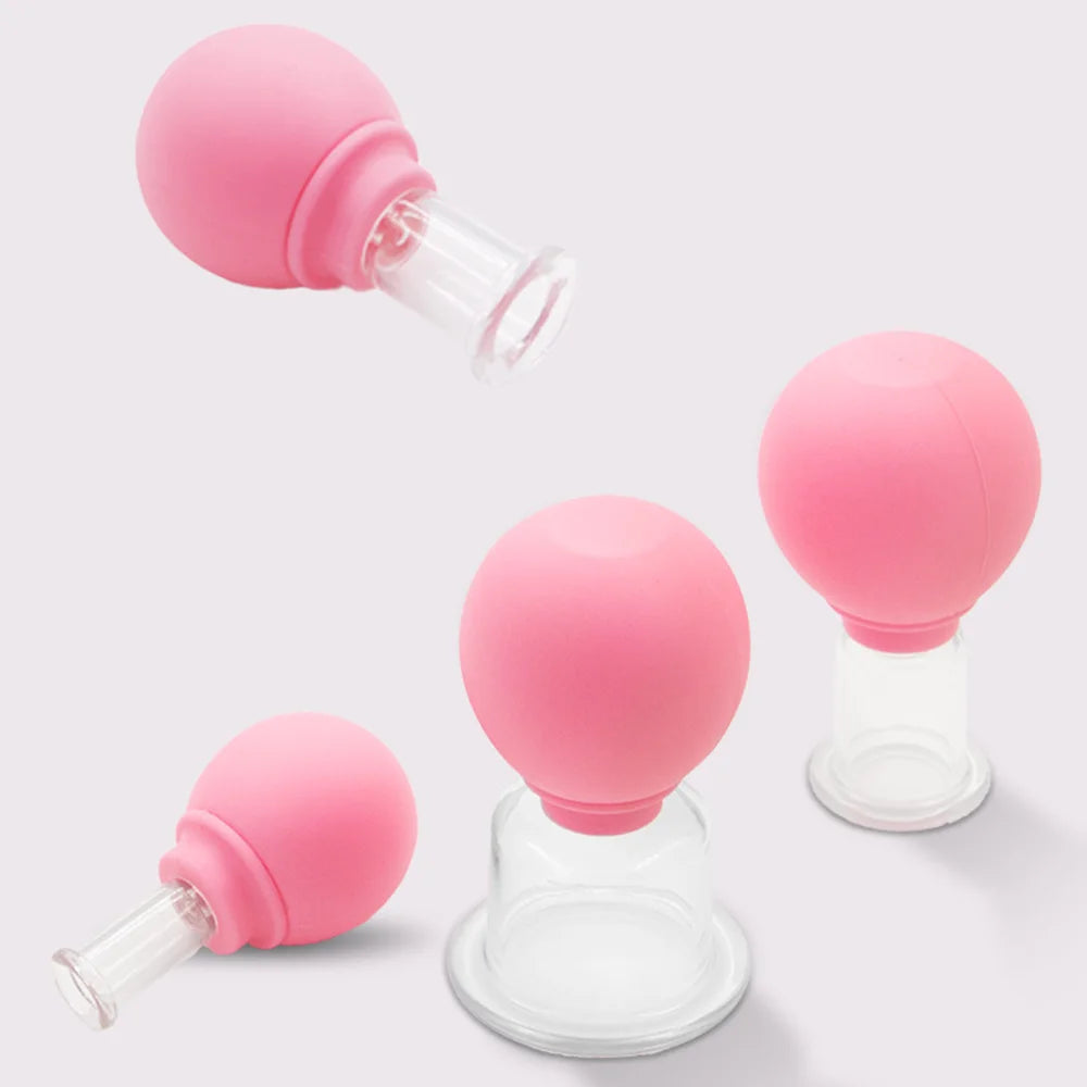 1/4PCS Rubber Massage Body Cups Vacuum Face Cupping Massage Cupping Facial Skin Lifting Body Anti Cellulite