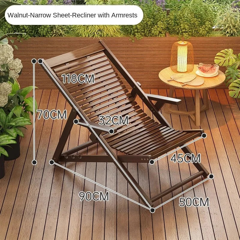 X&D Four Level Adjustable Bamboo Lounge Chair Foldable Chair For Home Use Can Sit Or Lie Down Summer Sleeping Chair Office Chair