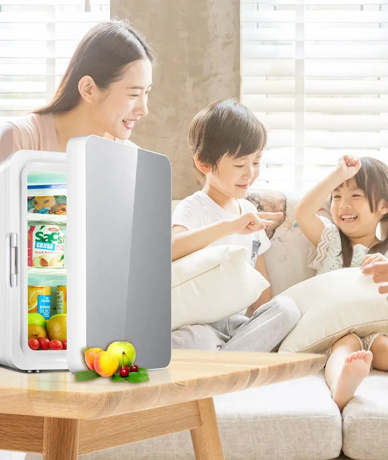12L Portable Mini Refrigerator Student Dormitory Heating And Cooling Cosmetics Car Home Dual-Use Refrigeration And Preservation