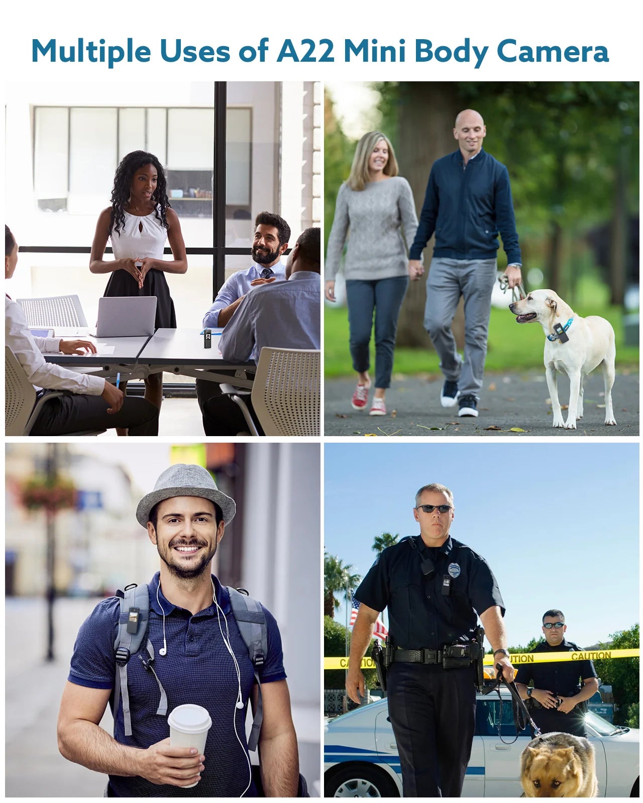 BOBLOV A22  Digital Mini Body Camera 1080P Sports DV HD Screen Magnetic Night Vision Small Camera Nanny Camcorder Police