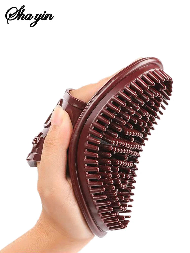 1pc Meridian Slimming Brush Dredging Meridian Massage Five Elements Body Beauty Leg Universal Silicone Scraping Tool Health Care