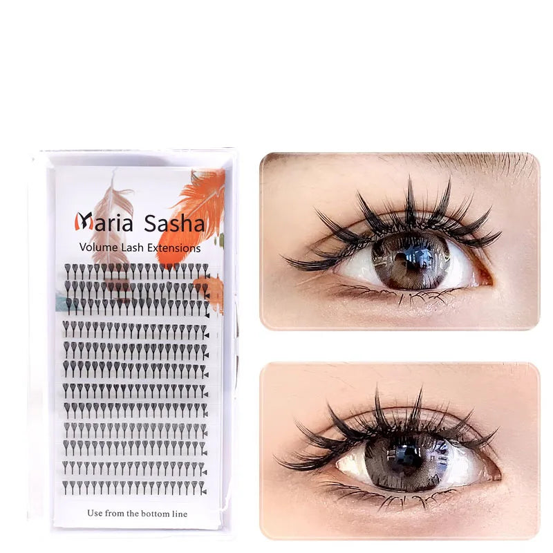 MARIA Comic Spire Eyelash Extension Individual Natural Cashmere Manga False Eyelashes Super Soft Feather Shape Pteris Lashes