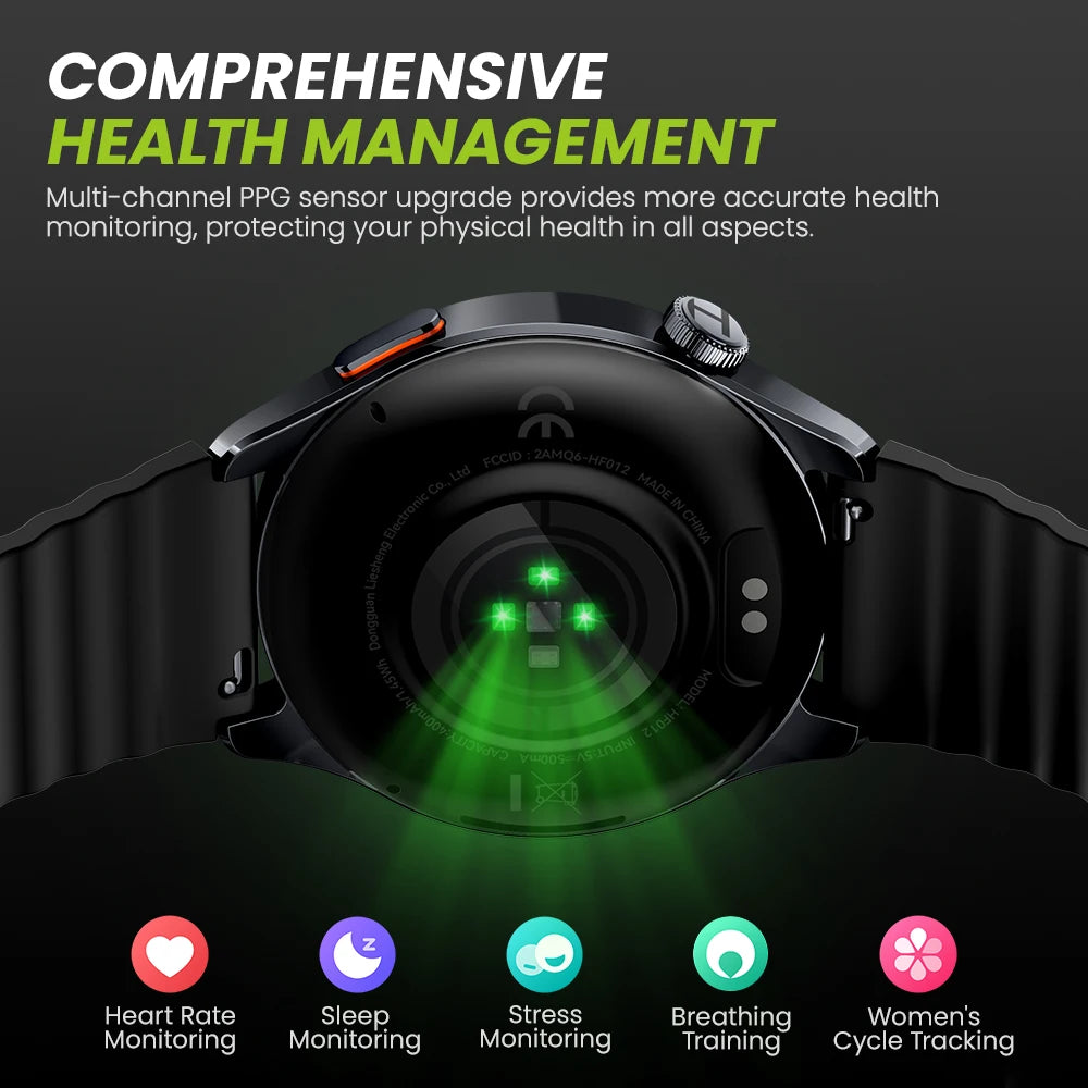 HAYLOU Watch 4S GPS Smartwatch 1.43” HD AMOLED Display 5 Satellite GPS Positioning 120+ Workout Modes Sport Fitness Smart Watch