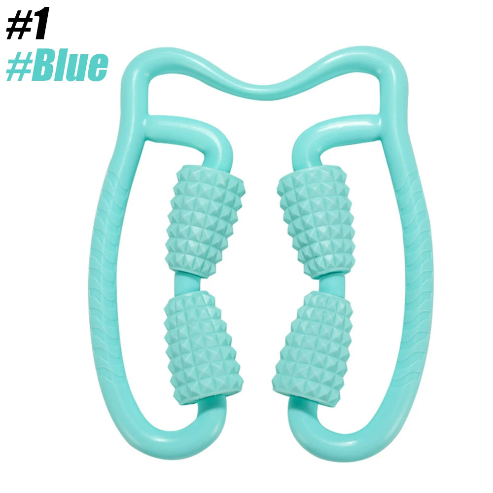 Muscle Massage Roller for Deep Tissue 360° Manual Dual Angle Foam Massager Roller for Legs Neck Arm Waist Muscle Roller Massager