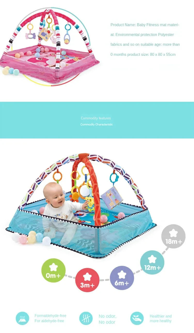 Baby Fitness Frame Early Education Crawling Game Blanket Puzzle Multi Fence Crawling Mat Enlightenment Toys Baby Play Mats
