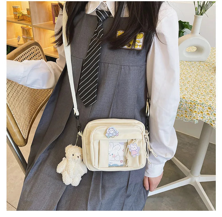 New Kawaii Bag Girls 2025 New JK Transparent Bag Small Crossbody Bag For Women Purses and Handbags Shoulder Bag Itabag Bolso