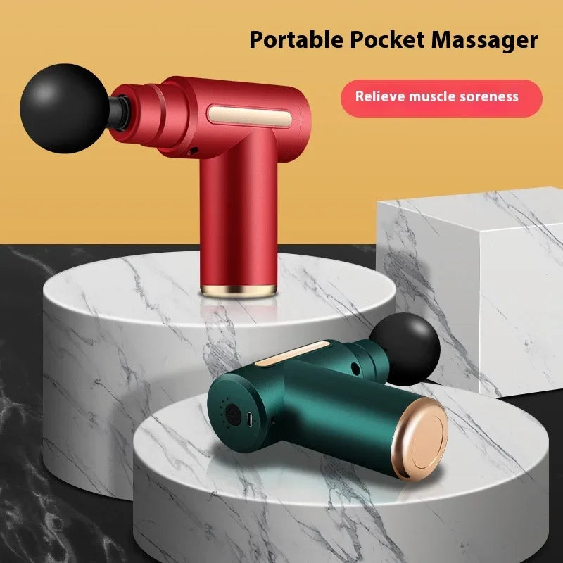 New Portable Fascia Gun Deep Tissue Massage Mini Lightweight and Adjustable Speed Massage Equipment Suitable for the Whole Body