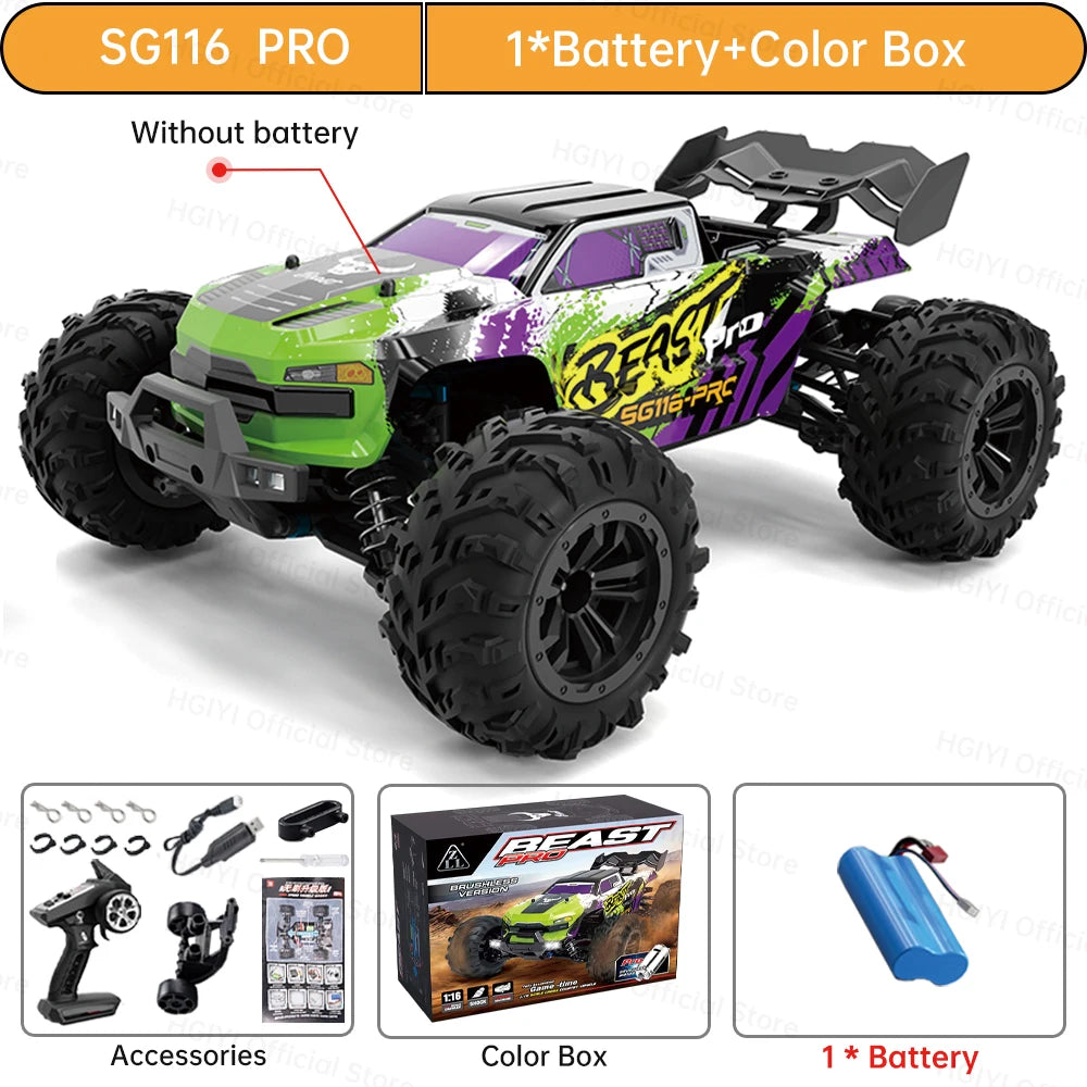 ZLL SG116 MAX/PRO 1:16 High Speed Drift Racing 80KM/H Or 40KM/H Brushless Motor 4WD RC Car Off Road Car Toys for For Kid Gift