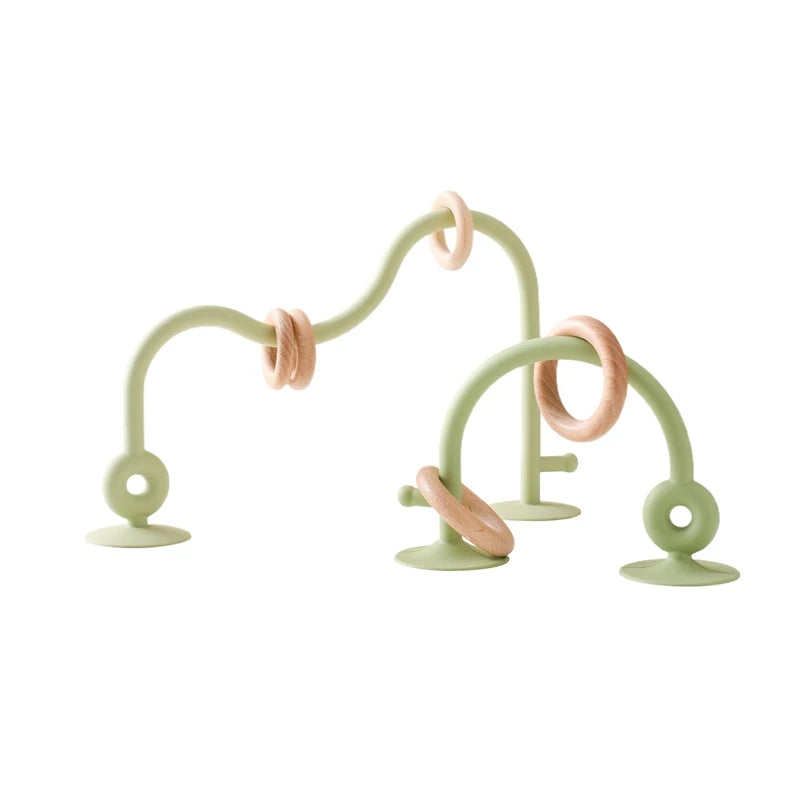 1Pcs Baby Silicone Teether Ring BPA Free Rattles Bracelet Food Grade Newborn Baby Accessories Cartoon Silicone Teething Toys