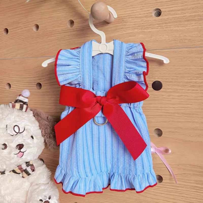 Luxury Pet Suspenders Dog Summer Dress Dot Puppy Skirt Chihuahua Bichon Dog Apparel Cat Clothing Small Dog Vest Girl Dog Clothes