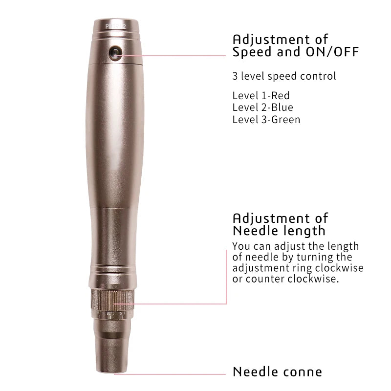 Professional Derma Pen Microneedle Pen With Needles Cartridges Skin Care Device Wireless Microneedling Machine Beauty Tool